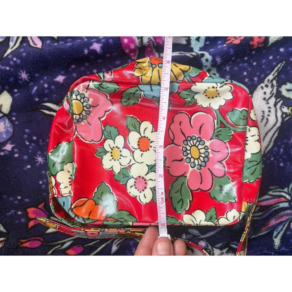 Cath Kids ‘Cath Kidston’ Adjustable Shoulder Bag oil cloth Red Floral Pattern
